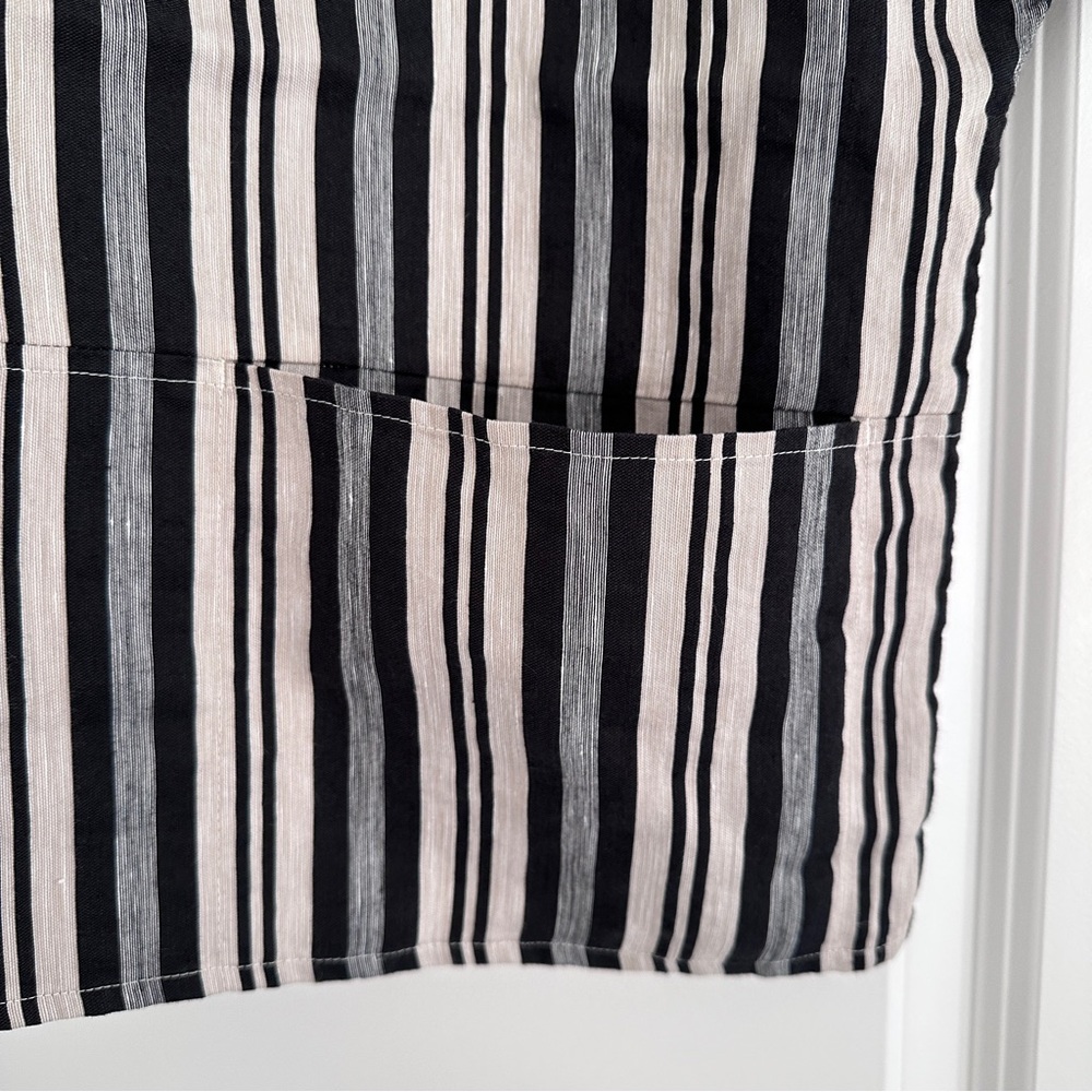 Madewell Black, Cream, and Navy Striped Short-Sleeve Top - Picture 3 of 6
